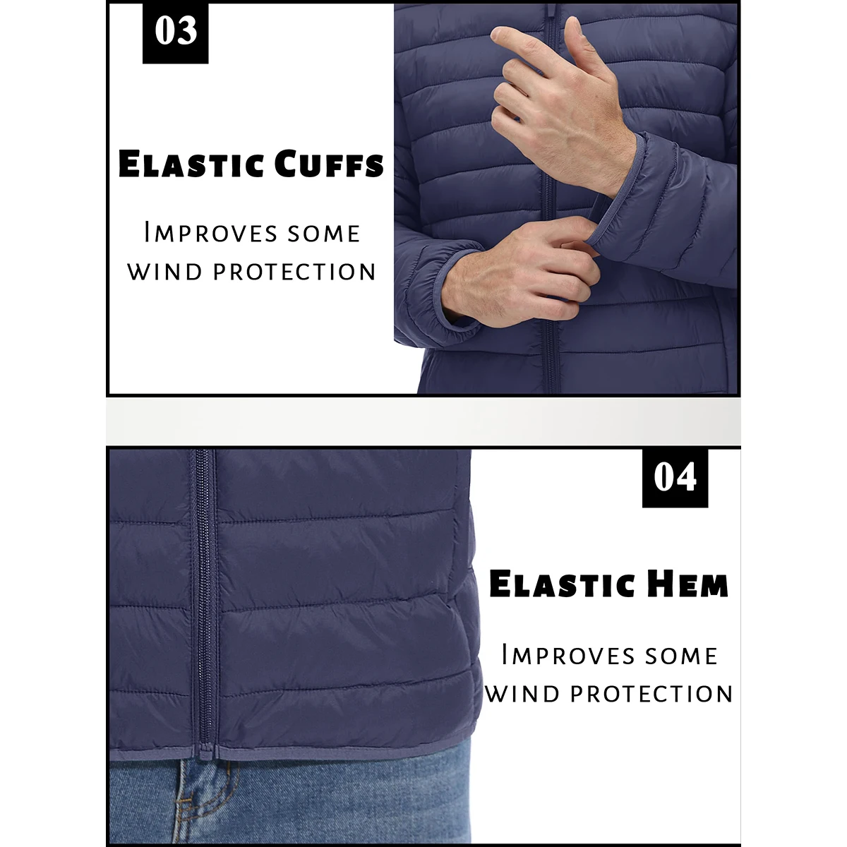 TACVASEN Men's Lightweight Puffer Jacket Stand Collar Full Zip Up Warmth Waterproof Jackets Work Outdoor Windbreaker TACVASEN Men's Lightweight Puffer Jacket Stand Collar Full Zip Up Warmth Waterproof Jackets Work Outdoor Windbreaker