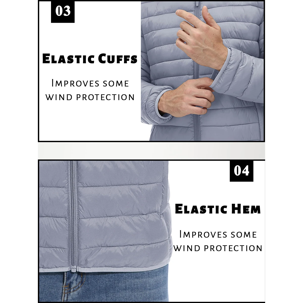 TACVASEN Men's Lightweight Puffer Jacket Stand Collar Full Zip Up Warmth Waterproof Jackets Work Outdoor Windbreaker TACVASEN Men's Lightweight Puffer Jacket Stand Collar Full Zip Up Warmth Waterproof Jackets Work Outdoor Windbreaker