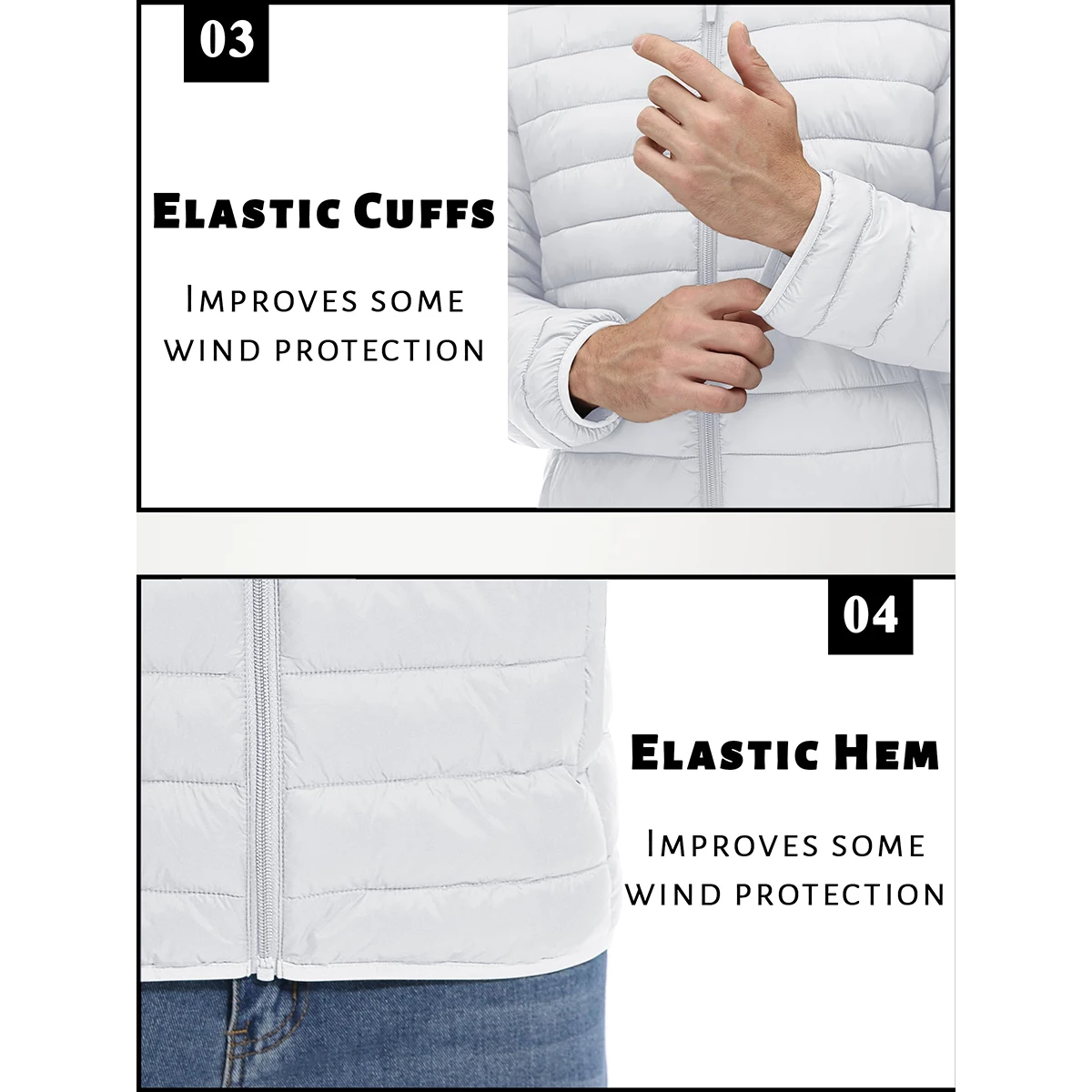 TACVASEN Men's Lightweight Puffer Jacket Stand Collar Full Zip Up Warmth Waterproof Jackets Work Outdoor Windbreaker TACVASEN Men's Lightweight Puffer Jacket Stand Collar Full Zip Up Warmth Waterproof Jackets Work Outdoor Windbreaker