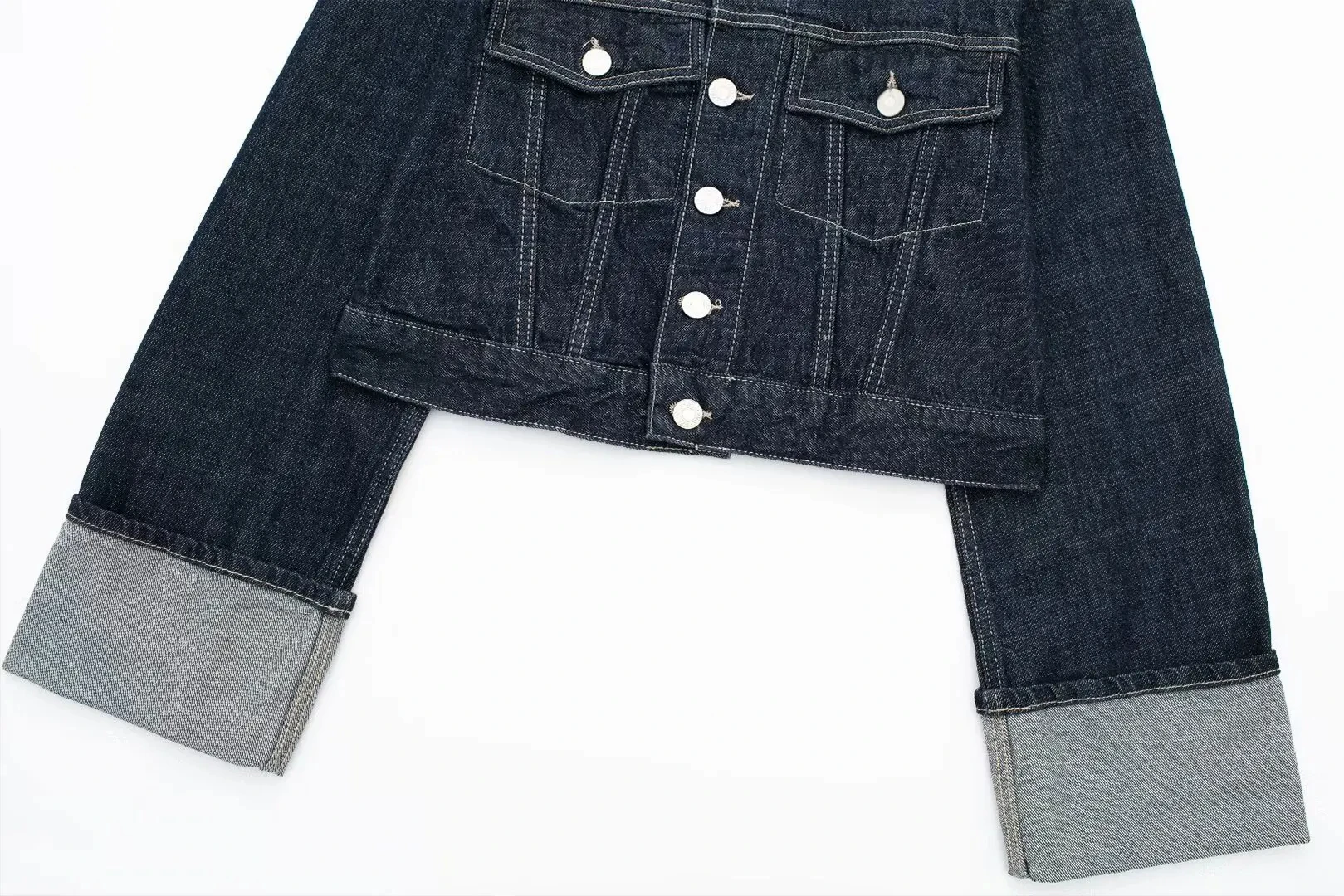 TRAFZA 2024 Autumn Female Vintage Denim Suit Long Sleeve Single Breasted Lapel Coat+High Waist Wide Leg Jeans Street Fashion Set TRAFZA 2024 Autumn Female Vintage Denim Suit Long Sleeve Single Breasted Lapel Coat+High Waist Wide Leg Jeans Street Fashion Set