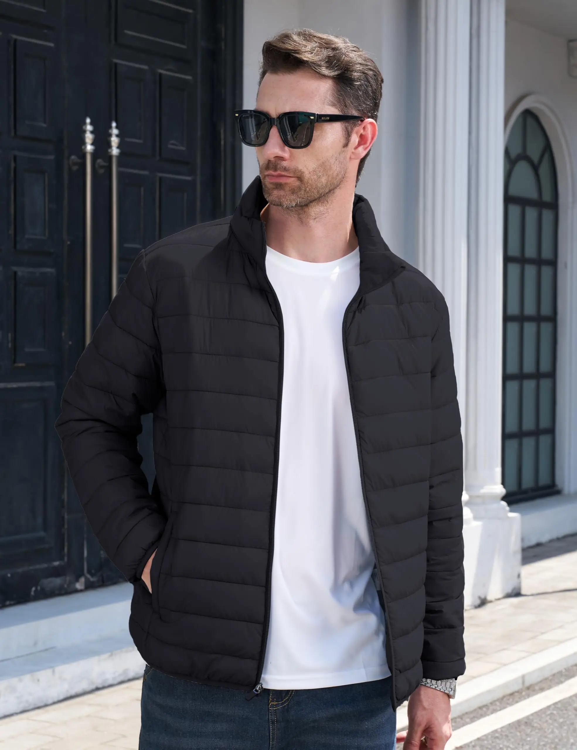 TACVASEN Stand Collar Lightweight Puffer Jackets Mens Quilted Jacket Water Resistant Ripstop Down Insulated Windbreaker Coats TACVASEN Stand Collar Lightweight Puffer Jackets Mens Quilted Jacket Water Resistant Ripstop Down Insulated Windbreaker Coats