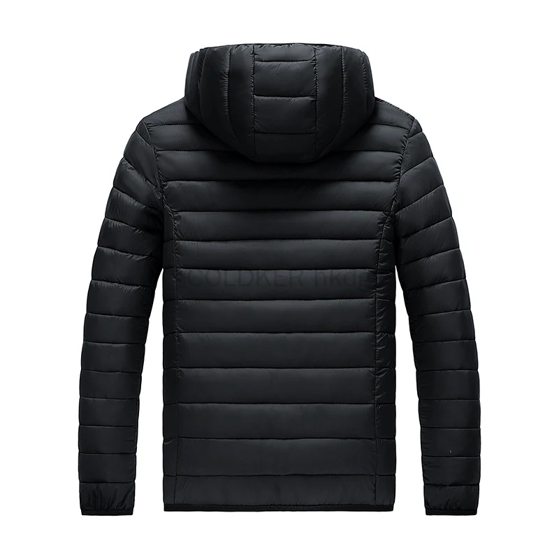 Men Parka Autumn Winter Warm Waterproof Jackets and Coats Mens Hooded Casual Outwear Detachable Hat Black Parkas Coat Male