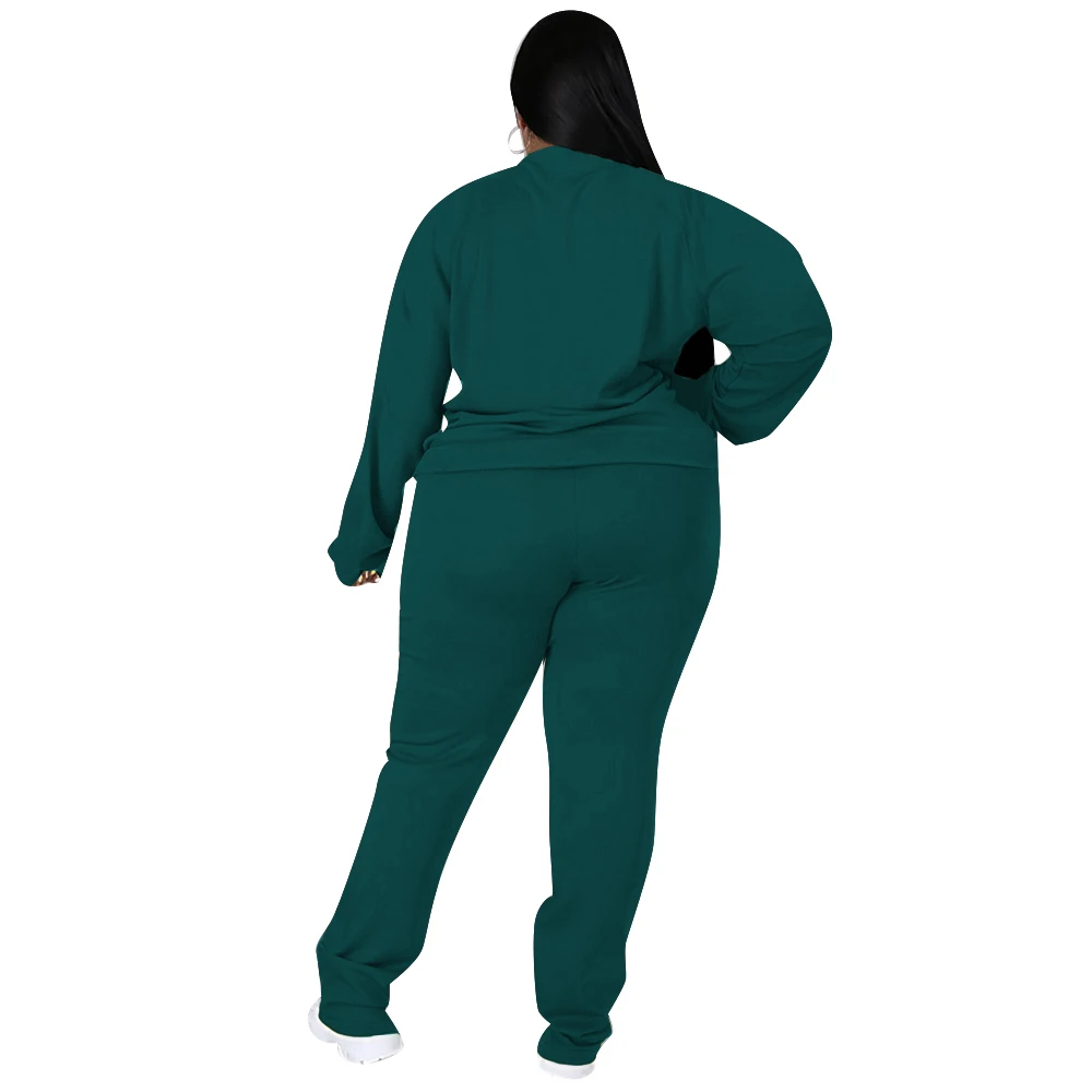 Plus Size Women Clothing Tracksuit Two Piece Set 5XL Sweatsuit Coat and Sweatpants Sport New Jogging Suit Wholesale Dropshipping