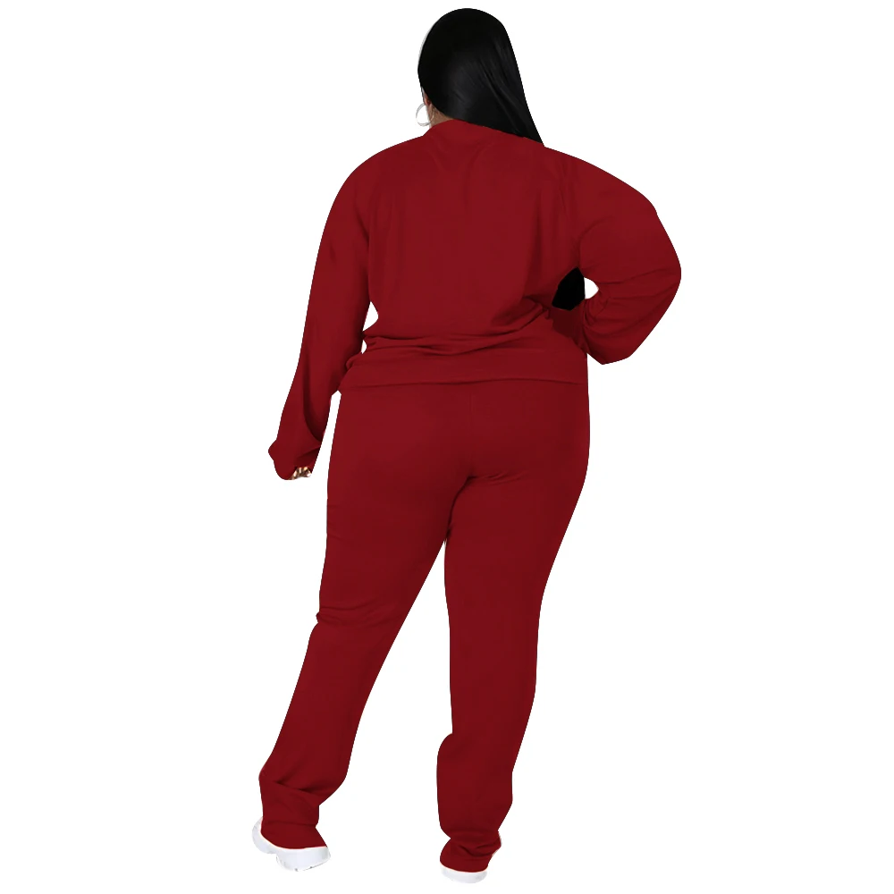 Plus Size Women Clothing Tracksuit Two Piece Set 5XL Sweatsuit Coat and Sweatpants Sport New Jogging Suit Wholesale Dropshipping