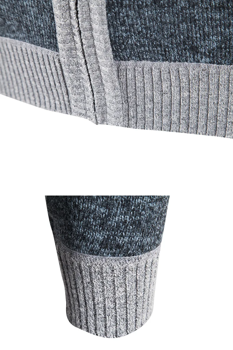 Men's Winter Sweater Fleece Zipper Cardigan Korean Autumn Thick Warm Blazer Coat Sports Male Jumper Knit Clothing Brown Jacket