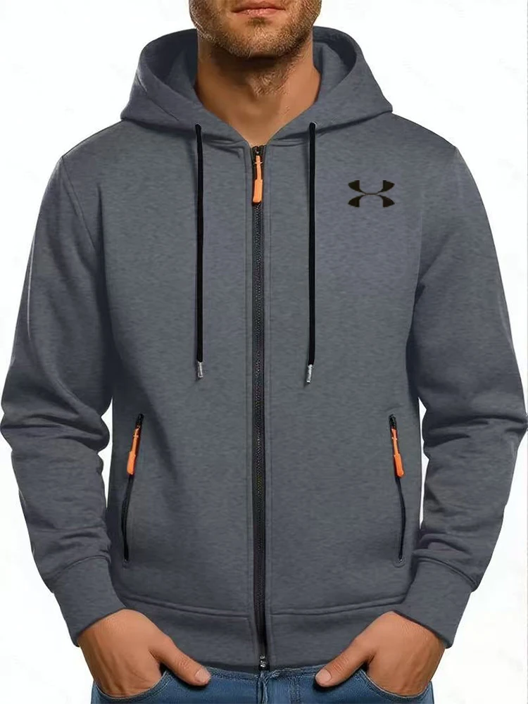 Casual Fashion Black Gray Zip Hip Hop Sportswear Sweatshirt Men/Women Publishing House Men's Hoodie promo streetwear promo