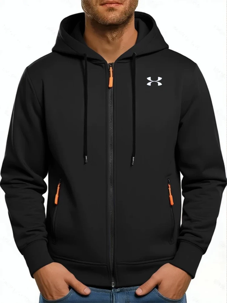 Casual Fashion Black Gray Zip Hip Hop Sportswear Sweatshirt Men/Women Publishing House Men's Hoodie promo streetwear promo