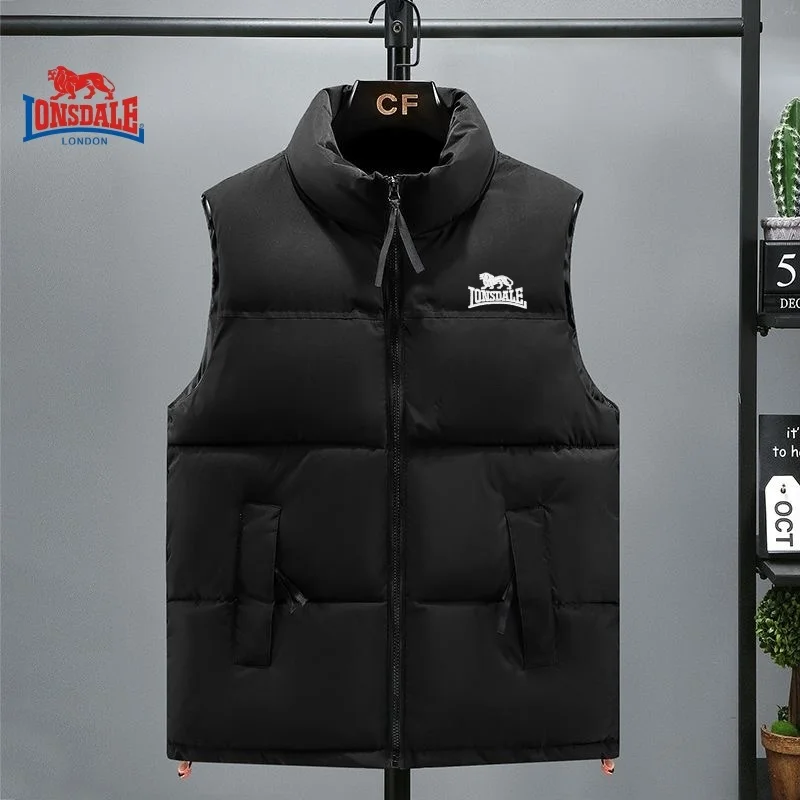 Men's Embroidered Warm Vest Vest for Autumn and Winter, New Luxurious and Fashionable Casual Outdoor Windproof Sleeveless Jacket