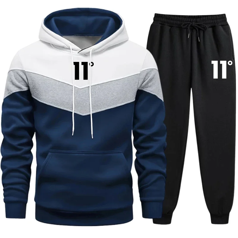 Daily Men Tracksuit Fashion Hot Sale Hoodie Tricolor Sweatshirt and Sweatpants Sportswear Man Suit Comfort Casual Sports Quality
