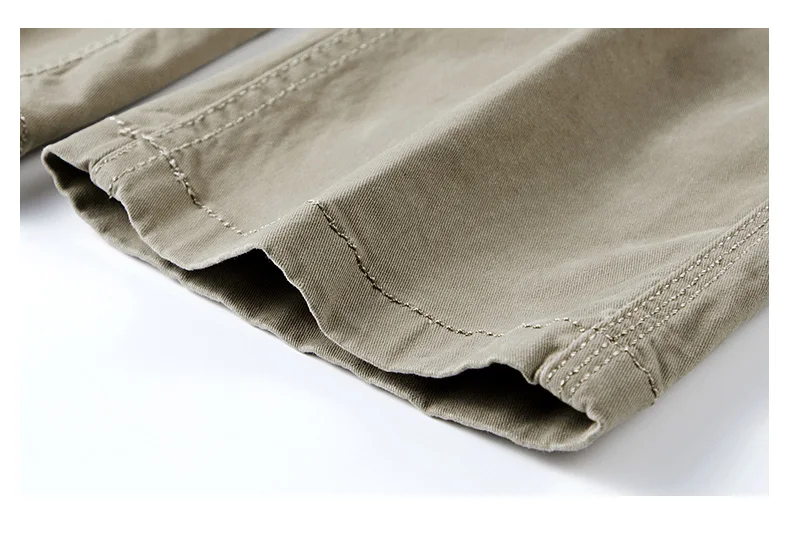 2025 Men's Cargo Pants Straight Leg Cotton Stretch Tactical Trouser Male Military Outdoor Camping Fishing Casual Work Wear Khaki