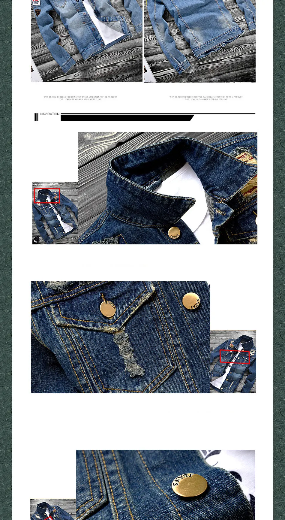 Fashion 2022 Spring Autumn Distressed Ripped Casual Denim Teenager Jacket Men Long Sleeve Hip Hop Shirt Youth Students Thin Coat