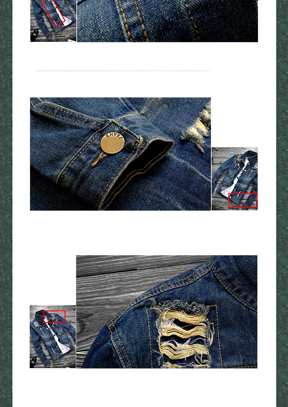 Fashion 2022 Spring Autumn Distressed Ripped Casual Denim Teenager Jacket Men Long Sleeve Hip Hop Shirt Youth Students Thin Coat