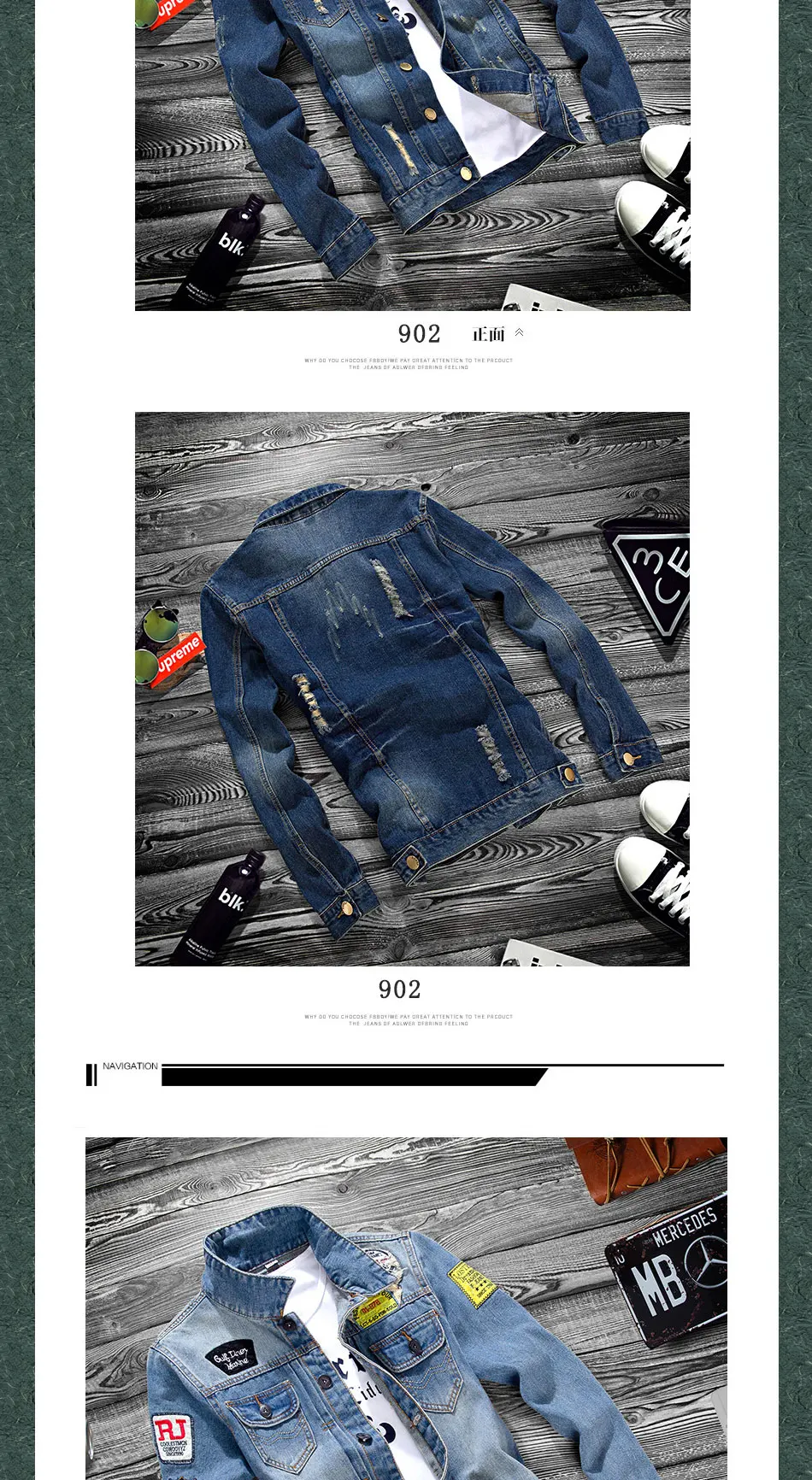Fashion 2022 Spring Autumn Distressed Ripped Casual Denim Teenager Jacket Men Long Sleeve Hip Hop Shirt Youth Students Thin Coat