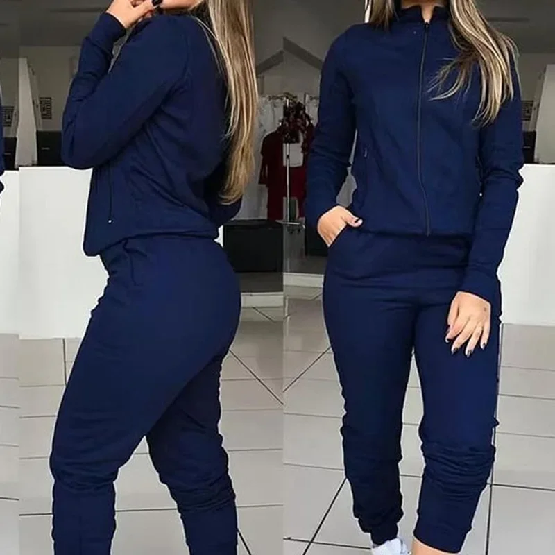 Fall Winter Popular Street Style Women's Long Sleeve Casual Two Piece Set High Collar Ankle Length Dress Fly Sleeve Trendy
