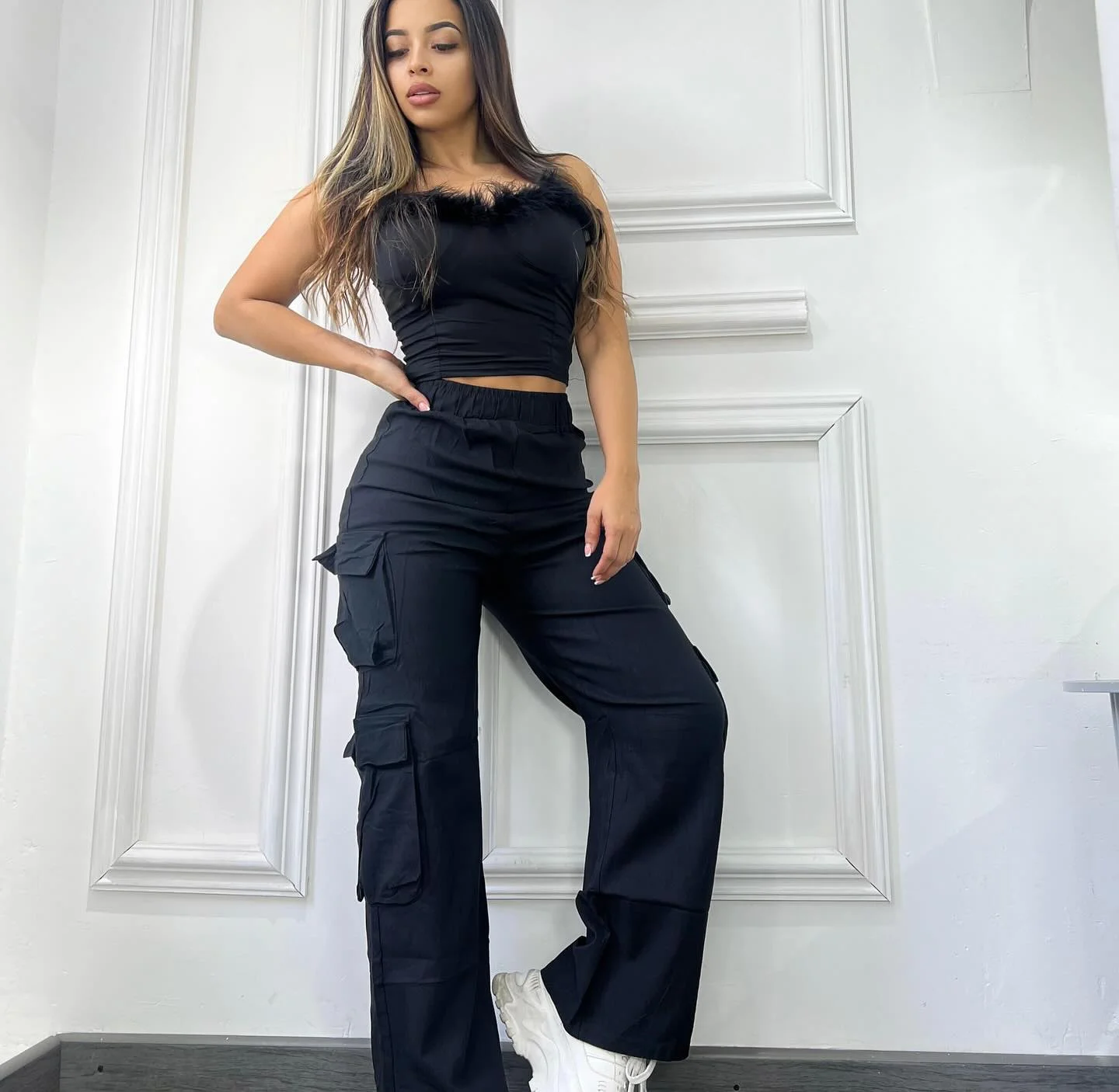New Straight Cargo Pants Women High Waist Baggy Trousers Casual Wide Leg Slim Vintage Y2K Streetwear Pocket Fashion Casual Pants New Straight Cargo Pants Women High Waist Baggy Trousers Casual Wide Leg Slim Vintage Y2K Streetwear Pocket Fashion Casual Pants