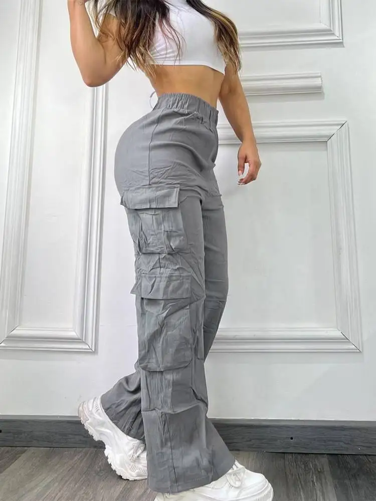 New Straight Cargo Pants Women High Waist Baggy Trousers Casual Wide Leg Slim Vintage Y2K Streetwear Pocket Fashion Casual Pants New Straight Cargo Pants Women High Waist Baggy Trousers Casual Wide Leg Slim Vintage Y2K Streetwear Pocket Fashion Casual Pants