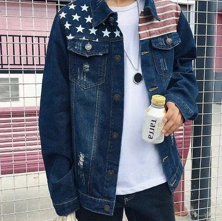 Male Jean Coats Ripped Men's Denim Jacket Casual Slim with Hole Vintage Short Autumn Fast Delvery Original Y2k Low Price Korea G Male Jean Coats Ripped Men's Denim Jacket Casual Slim with Hole Vintage Short Autumn Fast Delvery Original Y2k Low Price Korea G