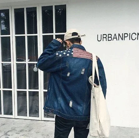 Male Jean Coats Ripped Men's Denim Jacket Casual Slim with Hole Vintage Short Autumn Fast Delvery Original Y2k Low Price Korea G Male Jean Coats Ripped Men's Denim Jacket Casual Slim with Hole Vintage Short Autumn Fast Delvery Original Y2k Low Price Korea G