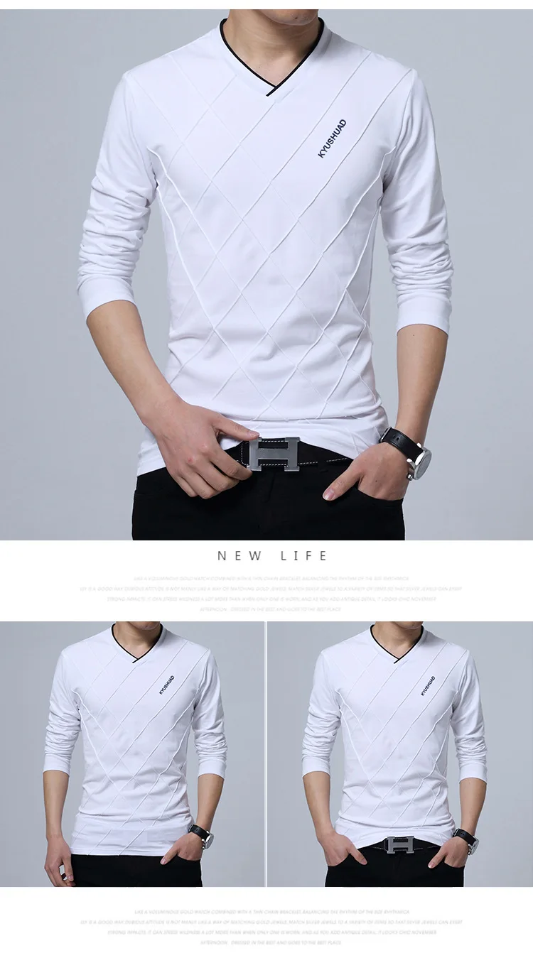 2024 Mens Casual T-shirt Fashion Slim Long Sleeve V Neck Fitness T-shirts Tops Homme Tshirt Boyfriend Gift Harajuku Streetwear 2024 Mens Casual T-shirt Fashion Slim Long Sleeve V Neck Fitness T-shirts Tops Homme Tshirt Boyfriend Gift Harajuku Streetwear