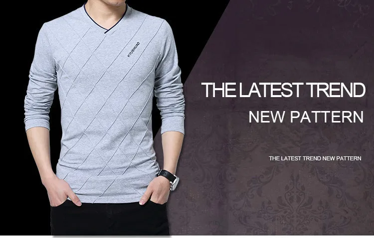 2024 Mens Casual T-shirt Fashion Slim Long Sleeve V Neck Fitness T-shirts Tops Homme Tshirt Boyfriend Gift Harajuku Streetwear 2024 Mens Casual T-shirt Fashion Slim Long Sleeve V Neck Fitness T-shirts Tops Homme Tshirt Boyfriend Gift Harajuku Streetwear