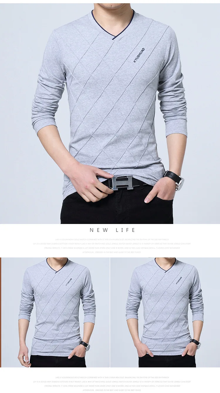 2024 Mens Casual T-shirt Fashion Slim Long Sleeve V Neck Fitness T-shirts Tops Homme Tshirt Boyfriend Gift Harajuku Streetwear 2024 Mens Casual T-shirt Fashion Slim Long Sleeve V Neck Fitness T-shirts Tops Homme Tshirt Boyfriend Gift Harajuku Streetwear