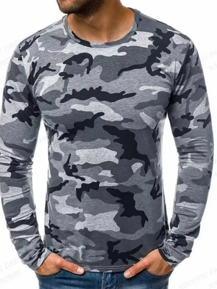 Daily Casual Men's Warm Coat For Autumn And Winter Sport-style Men's Fitness Training Long-sleeved Quick-drying T-shirt 3D Print