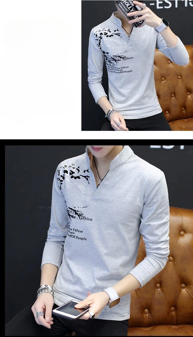Stand Collar Man Pullovers Tight Bulk Spring Tops Sweatshirts Elasticity Designer Casual Social Quotes Slim Fit T Shirt for Men Stand Collar Man Pullovers Tight Bulk Spring Tops Sweatshirts Elasticity Designer Casual Social Quotes Slim Fit T Shirt for Men