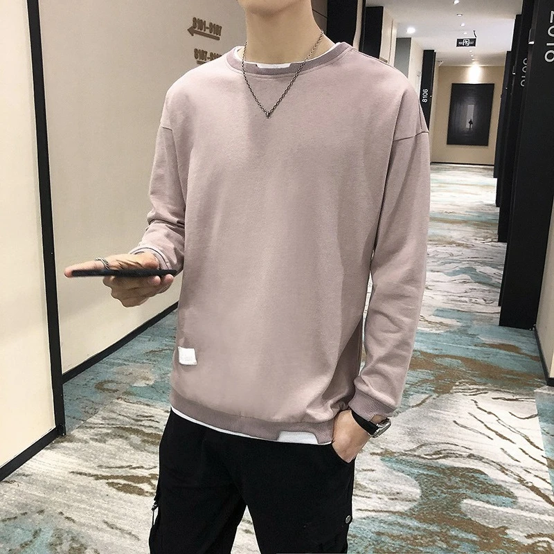 Spring and Autumn Casual Long Sleeved Mens T Shirts Harajuku Tops Streetwear Loose and Comfortable T-Shirts Men Clothing Spring and Autumn Casual Long Sleeved Mens T Shirts Harajuku Tops Streetwear Loose and Comfortable T-Shirts Men Clothing