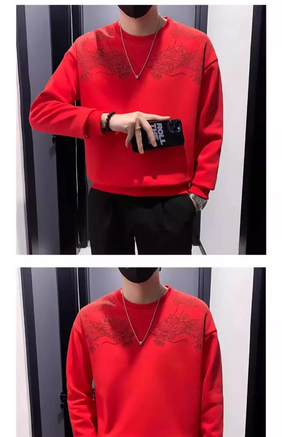New Trendy Sweatshirt Men's Spring Top Printed Bottom Shirt Long-sleeved T-shirt in Spring and Autumn New Trendy Sweatshirt Men's Spring Top Printed Bottom Shirt Long-sleeved T-shirt in Spring and Autumn