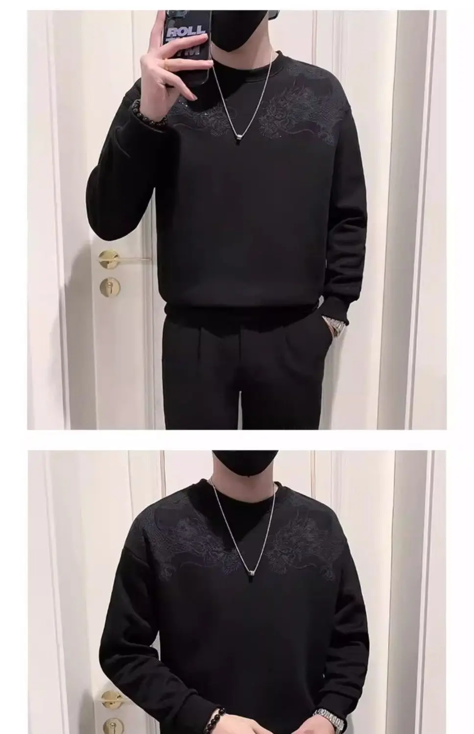 New Trendy Sweatshirt Men's Spring Top Printed Bottom Shirt Long-sleeved T-shirt in Spring and Autumn New Trendy Sweatshirt Men's Spring Top Printed Bottom Shirt Long-sleeved T-shirt in Spring and Autumn