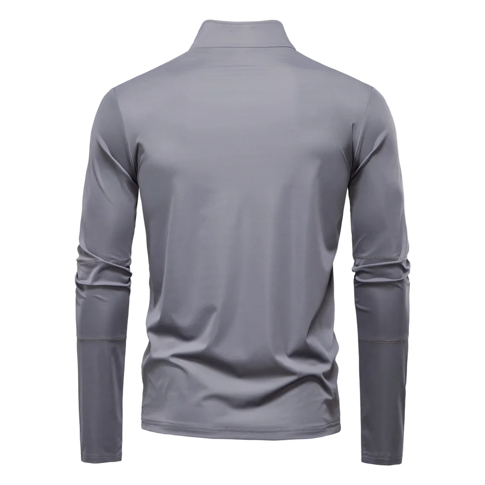 AIOPESON 2025 Men's Spring Lightweight Breathable UV Protection Sun Shirt for Outdoor Activities Male T Shirt