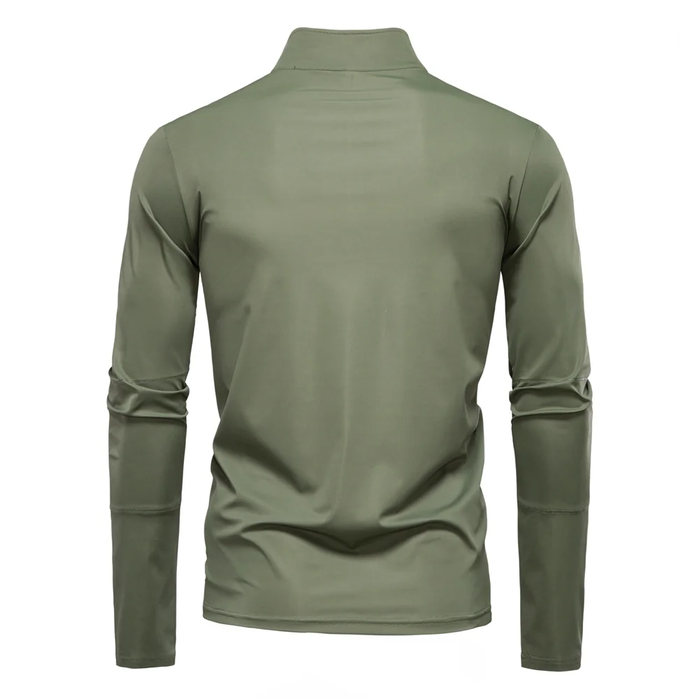 AIOPESON 2025 Men's Spring Lightweight Breathable UV Protection Sun Shirt for Outdoor Activities Male T Shirt