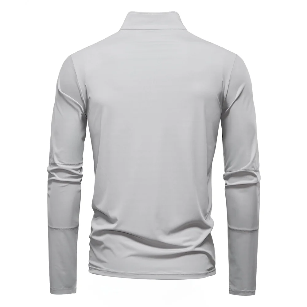 AIOPESON 2025 Men's Spring Lightweight Breathable UV Protection Sun Shirt for Outdoor Activities Male T Shirt