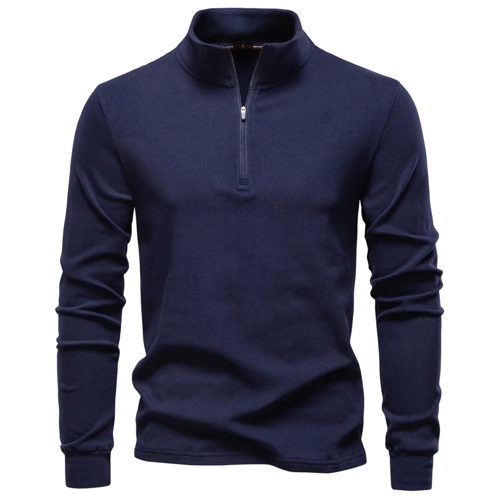 AIOPESON New Men Solid Color Zipper Soft Shell Sweatshirt Long Sleeve Breathable Warm Pullover Casual Streetwear Jacket‌