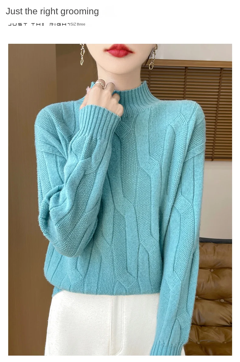 New Fashion Autumn And Winter Merino Wool Pullover Sweater Solid Color Long Sleeve Basic Thermal Top 100% Pure Wool SweaterWQ701 New Fashion Autumn And Winter Merino Wool Pullover Sweater Solid Color Long Sleeve Basic Thermal Top 100% Pure Wool SweaterWQ701