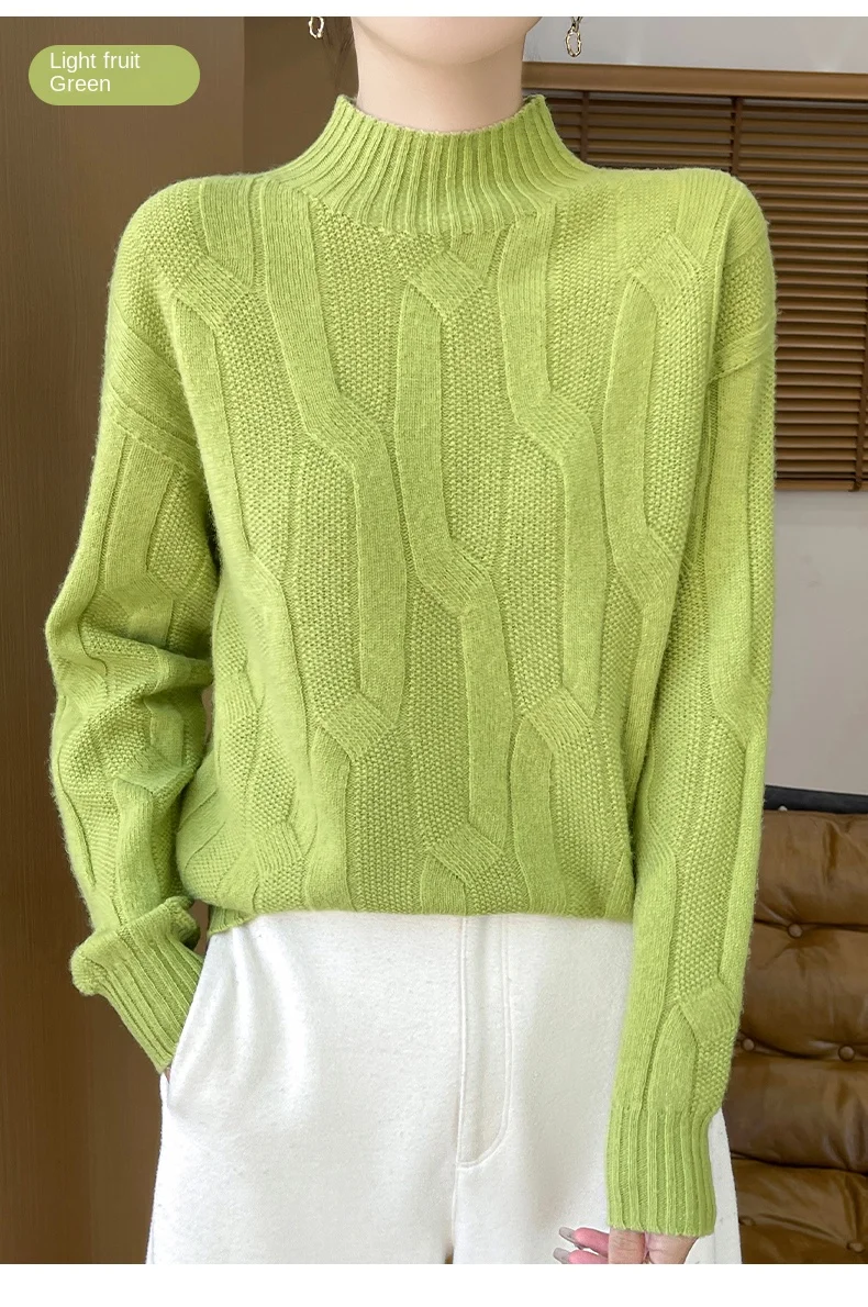 New Fashion Autumn And Winter Merino Wool Pullover Sweater Solid Color Long Sleeve Basic Thermal Top 100% Pure Wool SweaterWQ701 New Fashion Autumn And Winter Merino Wool Pullover Sweater Solid Color Long Sleeve Basic Thermal Top 100% Pure Wool SweaterWQ701